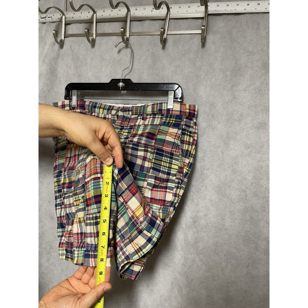 Polo Ralph Lauren Shorts Men 32 Indian Madras Patchwork Flesh Pony Chino Casual - Picture 6 of 10